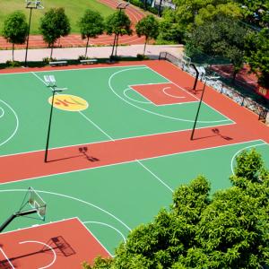 纯PU篮球场施工